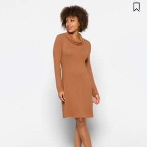 Market & Spruce - Cowl Neck Longeeve Sweater Dress